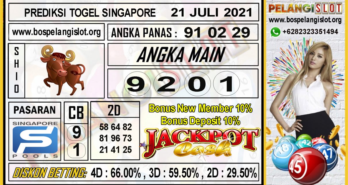 PREDIKSI TOGEL SINGAPORE POOLS 21 JULI 2021