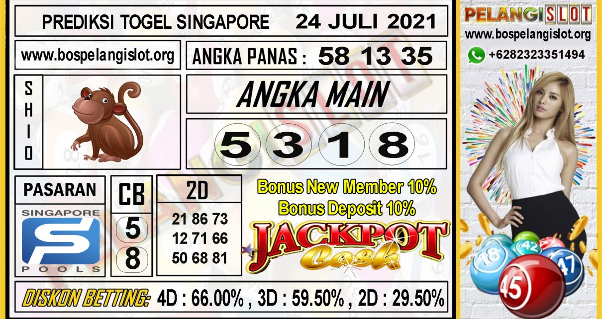 PREDIKSI TOGEL SINGAPORE POOLS 24 JULI 2021