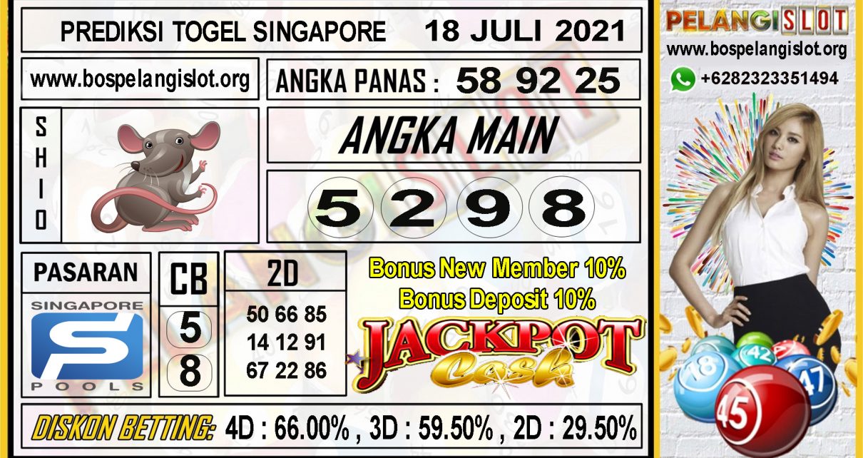 PREDIKSI TOGEL SINGAPORE POOLS 18 JULI 2021