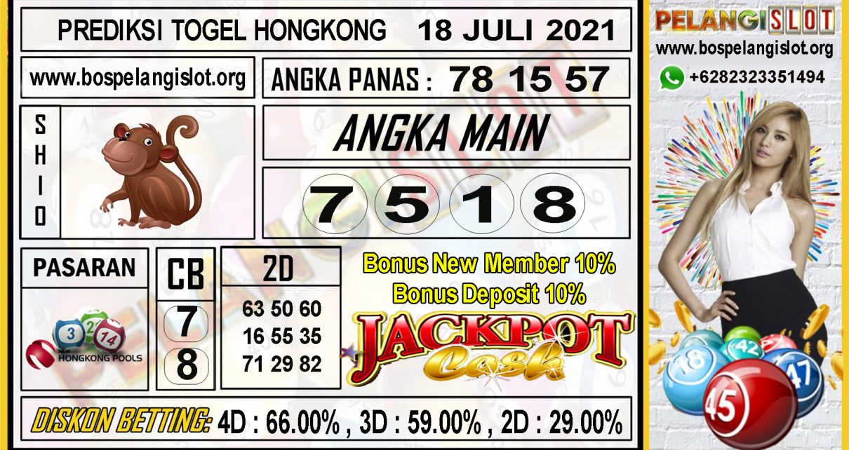 PREDIKSI TOGEL HONGKONG POOLS 18 JULI 2021