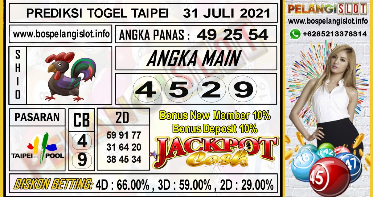 PREDIKSI TOGEL TAIPEI POOLS 31 JULI 2021