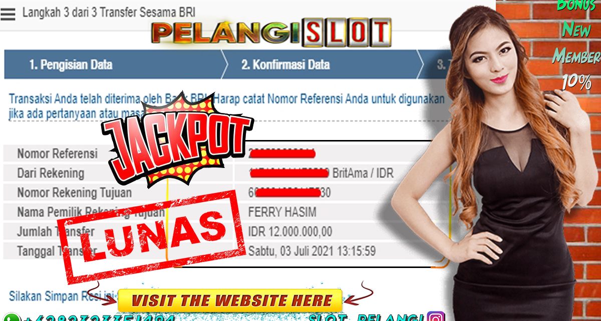 BUKTI KEMENANGAN MEMBER PELANGI SLOT 03 JULI 2021