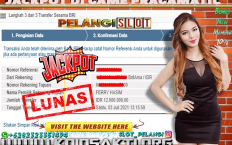 BUKTI KEMENANGAN MEMBER PELANGI SLOT 03 JULI 2021