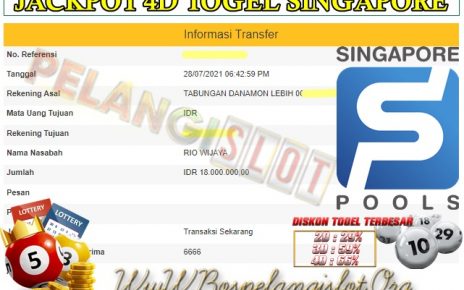 BUKTI KEMENANGAN MEMBER PELANGI SLOT 28 JULI 2021