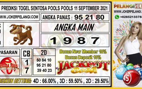 PREDIKSI TOGEL SENTOSA POOLS 11 SEPTEMBER 2021