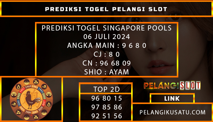 PREDIKSI TOGEL SINGAPORE POOLS 06 JULI 2024