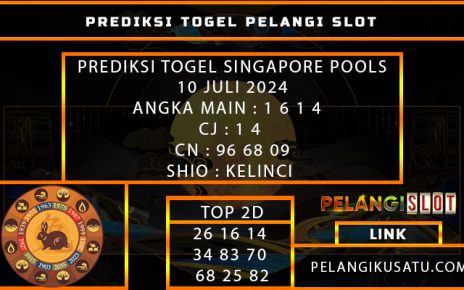 PREDIKSI TOGEL SINGAPORE POOLS 10 JULI 2024