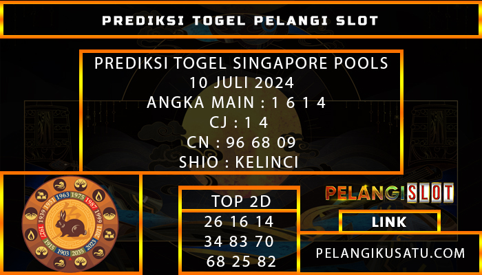 PREDIKSI TOGEL SINGAPORE POOLS 10 JULI 2024