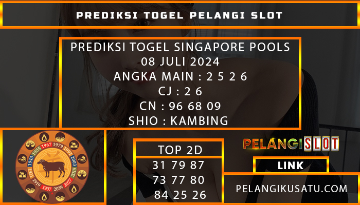 PREDIKSI TOGEL SINGAPORE POOLS 08 JULI 2024