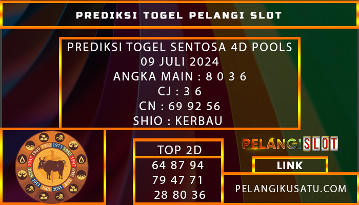 PREDIKSI TOGEL SENTOSA 4D POOLS 09 JULI 2024