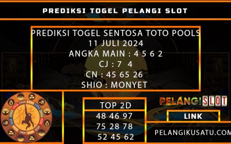 PREDIKSI TOGEL SENTOSA TOTO POOLS 11 JULI 2024