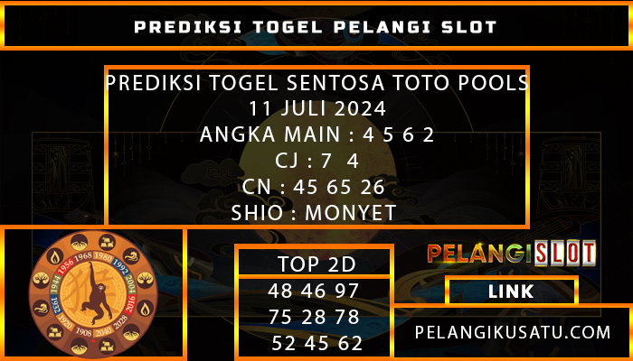 PREDIKSI TOGEL SENTOSA TOTO POOLS 11 JULI 2024