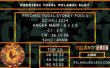 PREDIKSI TOGEL SYDNEY POOLS 22 JULI 2024