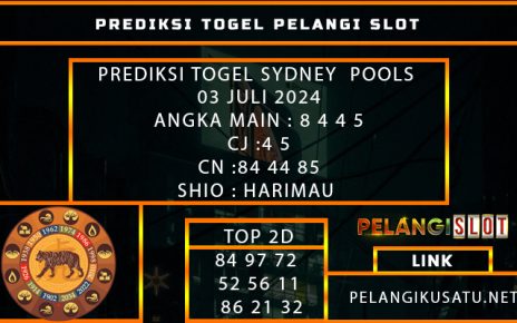 PREDIKSI TOGEL SYDNEY POOLS 03 JULI 2024