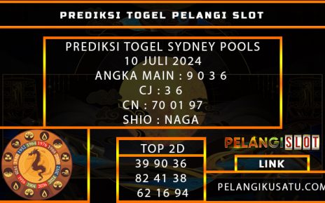 PREDIKSI TOGEL SYDNEY POOLS 10 JULI 2024