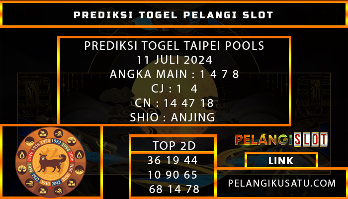 PREDIKSI TOGEL TAIPEI POOLS 11 JULI 2024