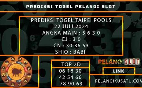 PREDIKSI TOGEL TAIPEI POOLS 22 JULI 2024