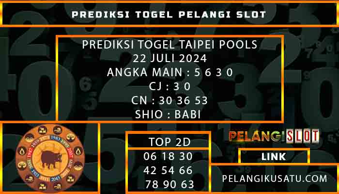 PREDIKSI TOGEL TAIPEI POOLS 22 JULI 2024