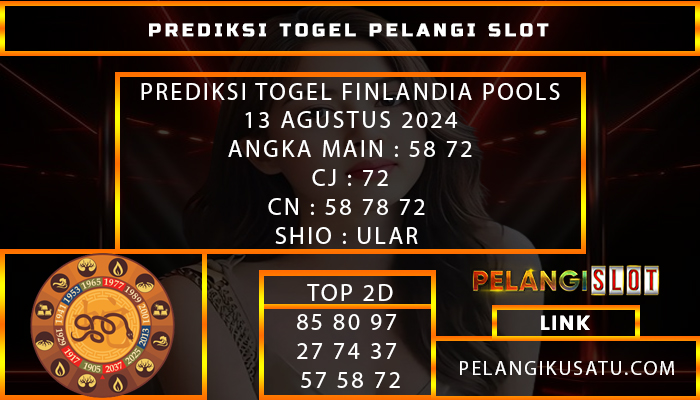 PREDIKSI TOGEL FINLANDIA POOLS 13 AGUSTUS 2024