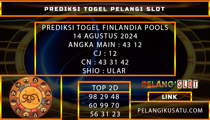 PREDIKSI TOGEL FINLANDIA POOLS 14 AGUSTUS 2024