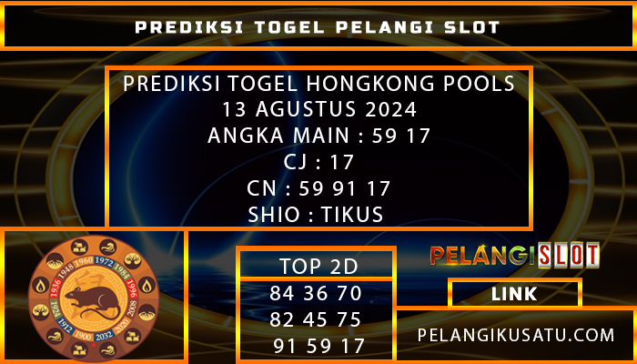 PREDIKSI TOGEL HONGKONG POOLS 13 AGUSTUS 2024