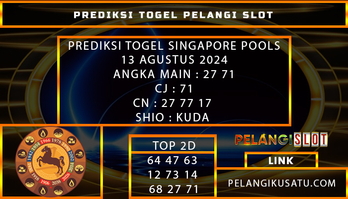 PREDIKSI TOGEL SINGAPORE POOLS 13 AGUSTUS 2024