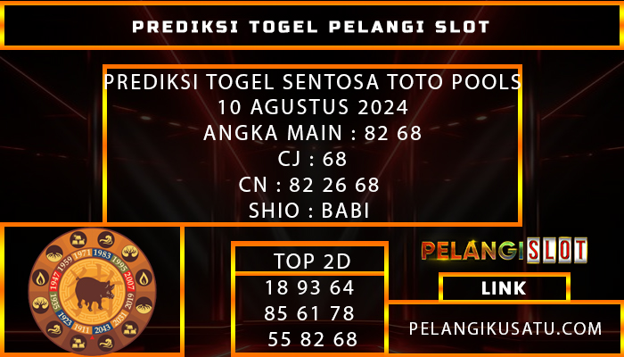 PREDIKSI TOGEL SENTOSA TOTO POOLS 10 AGUSTUS 2024