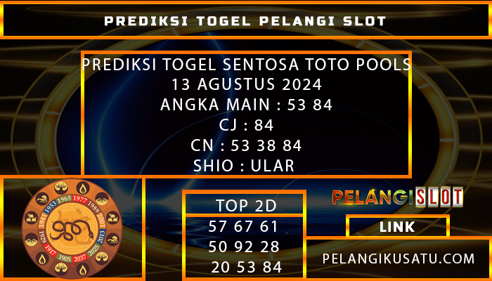 PREDIKSI TOGEL SENTOSA TOTO POOLS 13 AGUSTUS 2024