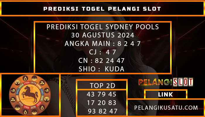 PREDIKSI TOGEL SYDNEY POOLS 30 AGUSTUS 2024