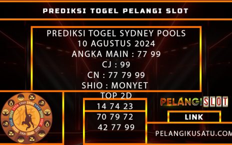 PREDIKSI TOGEL SYDNEY POOLS 10 AGUSTUS 2024