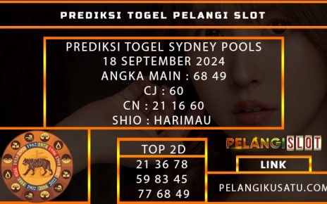 PREDIKSI TOGEL SYDNEY POOLS 18 SEPTEMBER 2024