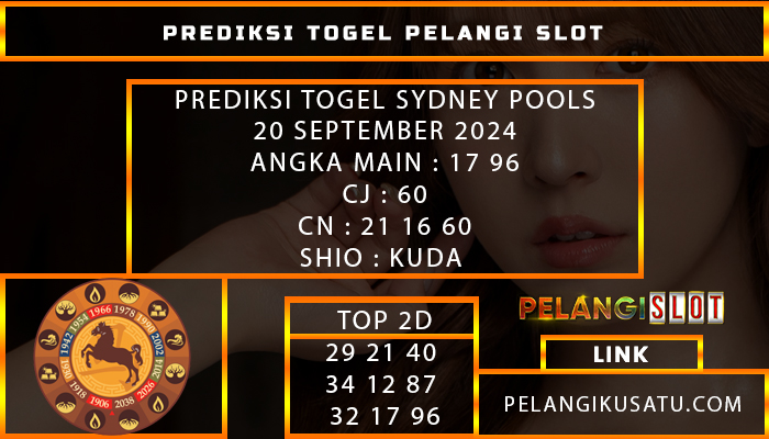 PREDIKSI TOGEL SYDNEY POOLS 20 SEPTEMBER 2024