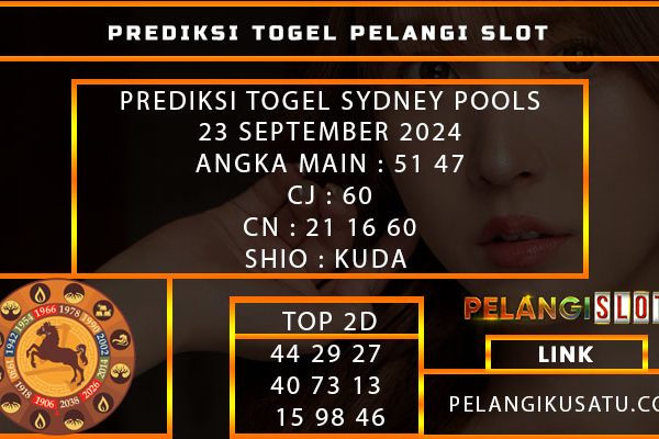 PREDIKSI TOGEL SYDNEY POOLS 23 SEPTEMBER 2024