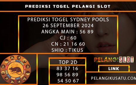 PREDIKSI TOGEL SYDNEY POOLS 26 SEPTEMBER 2024