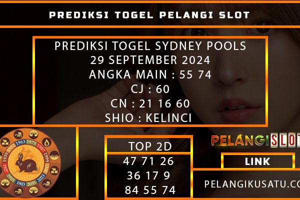 PREDIKSI TOGEL SYDNEY POOLS 29 SEPTEMBER 2024