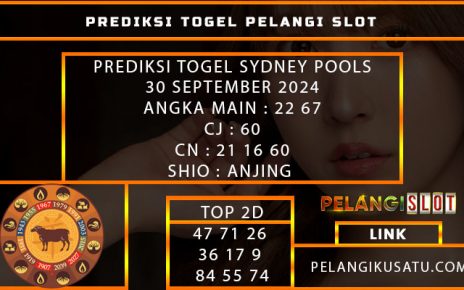 PREDIKSI TOGEL SYDNEY POOLS 30 SEPTEMBER 2024