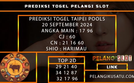 PREDIKSI TOGEL TAIPEI POOLS 20 SEPTEMBER 2024