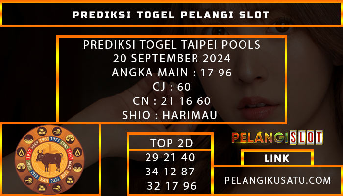 PREDIKSI TOGEL TAIPEI POOLS 20 SEPTEMBER 2024