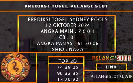 PREDIKSI TOGEL SYDNEY POOLS 12 OKTOBER 2024