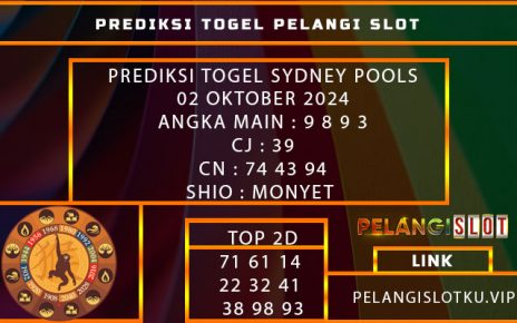 PREDIKSI TOGEL SYDNEY POOLS 02 OKTOBER 2024