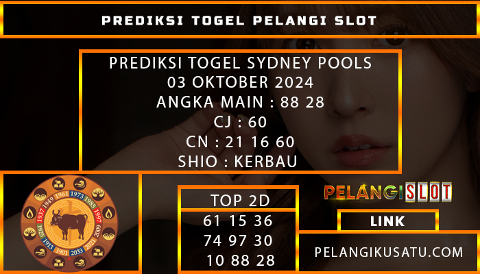 PREDIKSI TOGEL SYDNEY POOLS 03 OKTOBER 2024