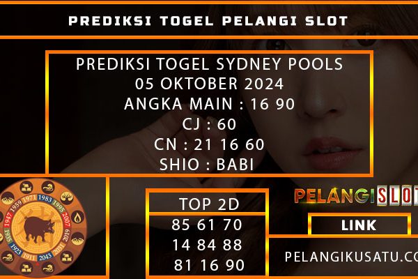 PREDIKSI TOGEL SYDNEY POOLS 05 OKTOBER 2024