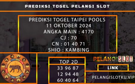 PREDIKSI TOGEL TAIPEI POOLS 11 OKTOBER 2024