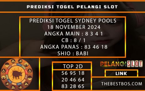 PREDIKSI TOGEL SYDNEY POOLS 18 NOVEMBER 2024