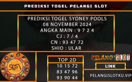 PREDIKSI TOGEL SYDNEY POOLS 08 NOVEMBER 2024