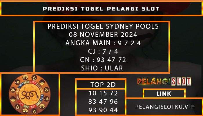 PREDIKSI TOGEL SYDNEY POOLS 08 NOVEMBER 2024